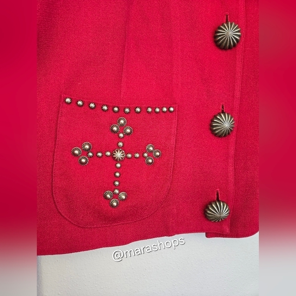 Double D Ranch Red Studded Jacket - Picture 2 of 7